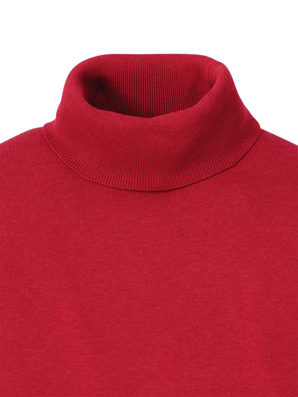 Supima Cotton Turtleneck - Red Product Image