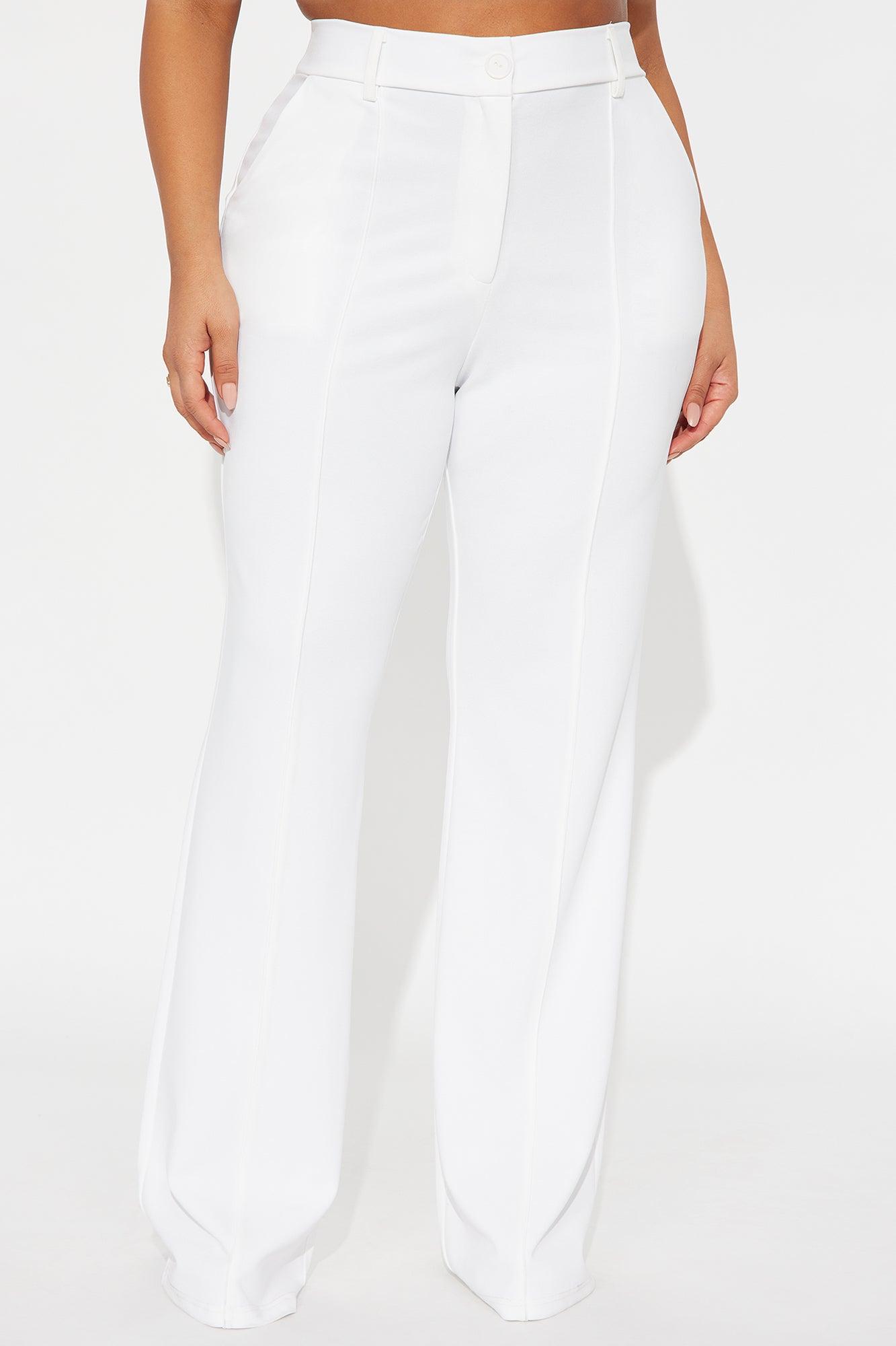 Heidi Wide Leg Trouser Pant - Ivory Female Product Image