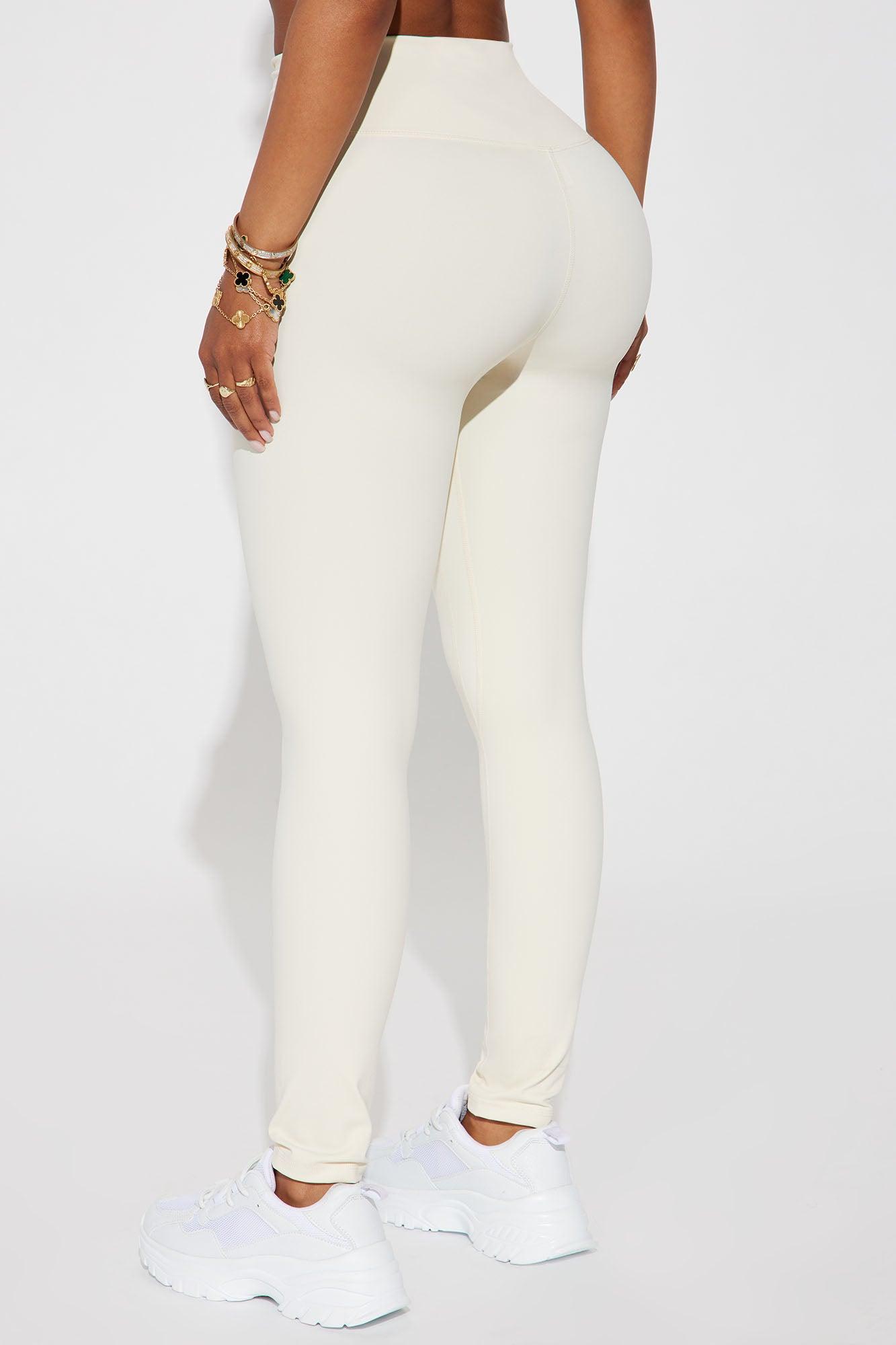 Get Right Active Leggings - Cream Product Image