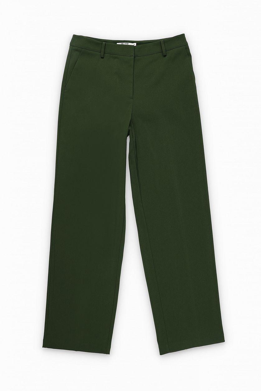 Straight Low Waist Suit Pants Product Image