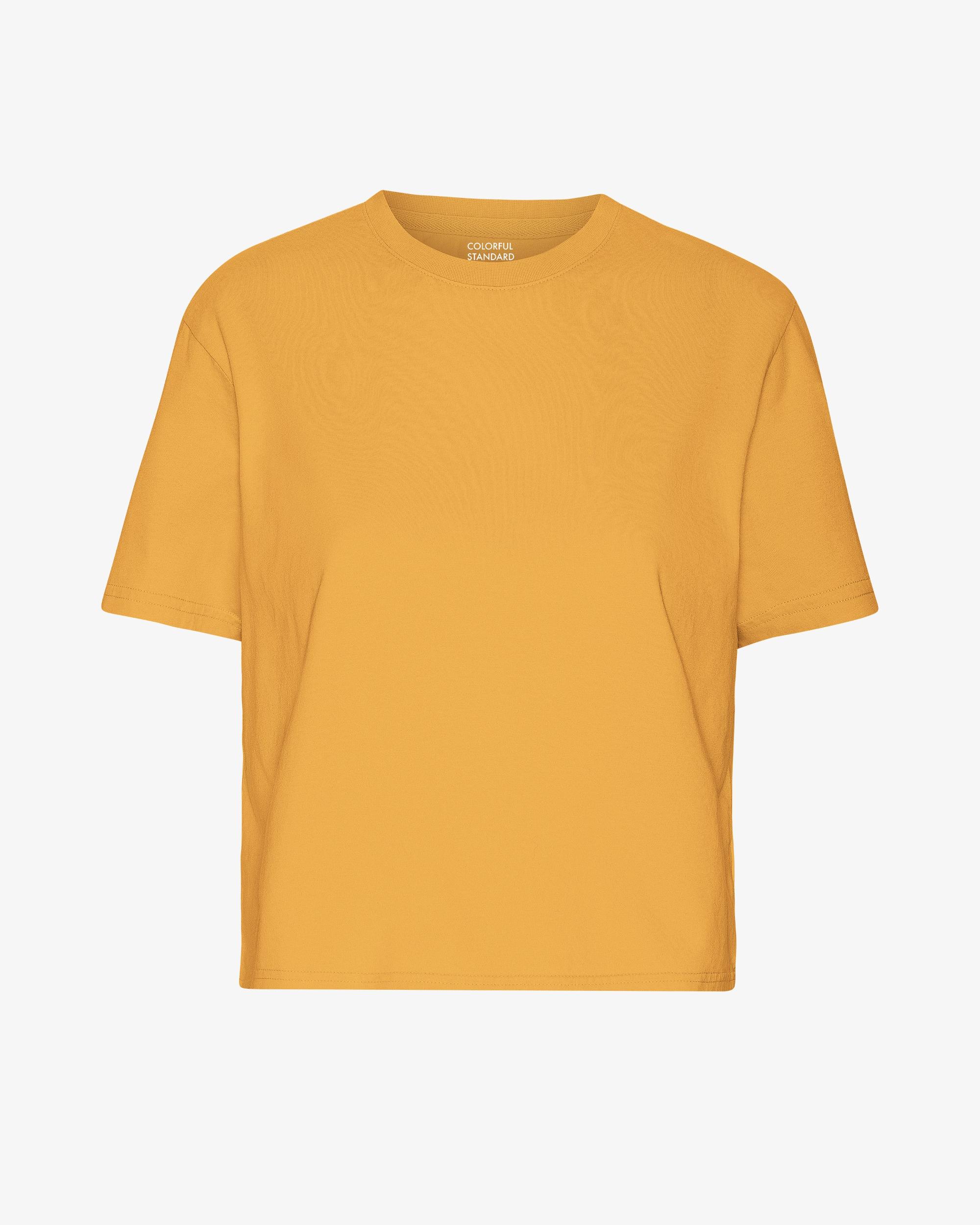 Organic Boxy Crop Tee - Burned Yellow Product Image