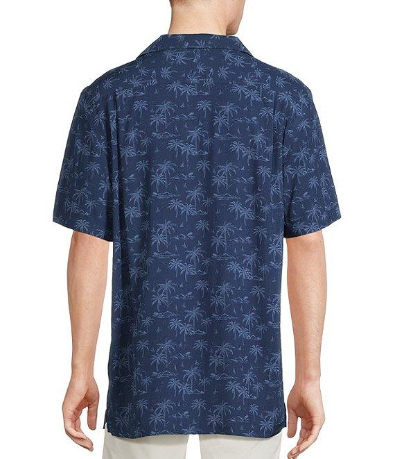 Cremieux Blue Label Palm Print Short Sleeve Woven Camp Shirt Product Image