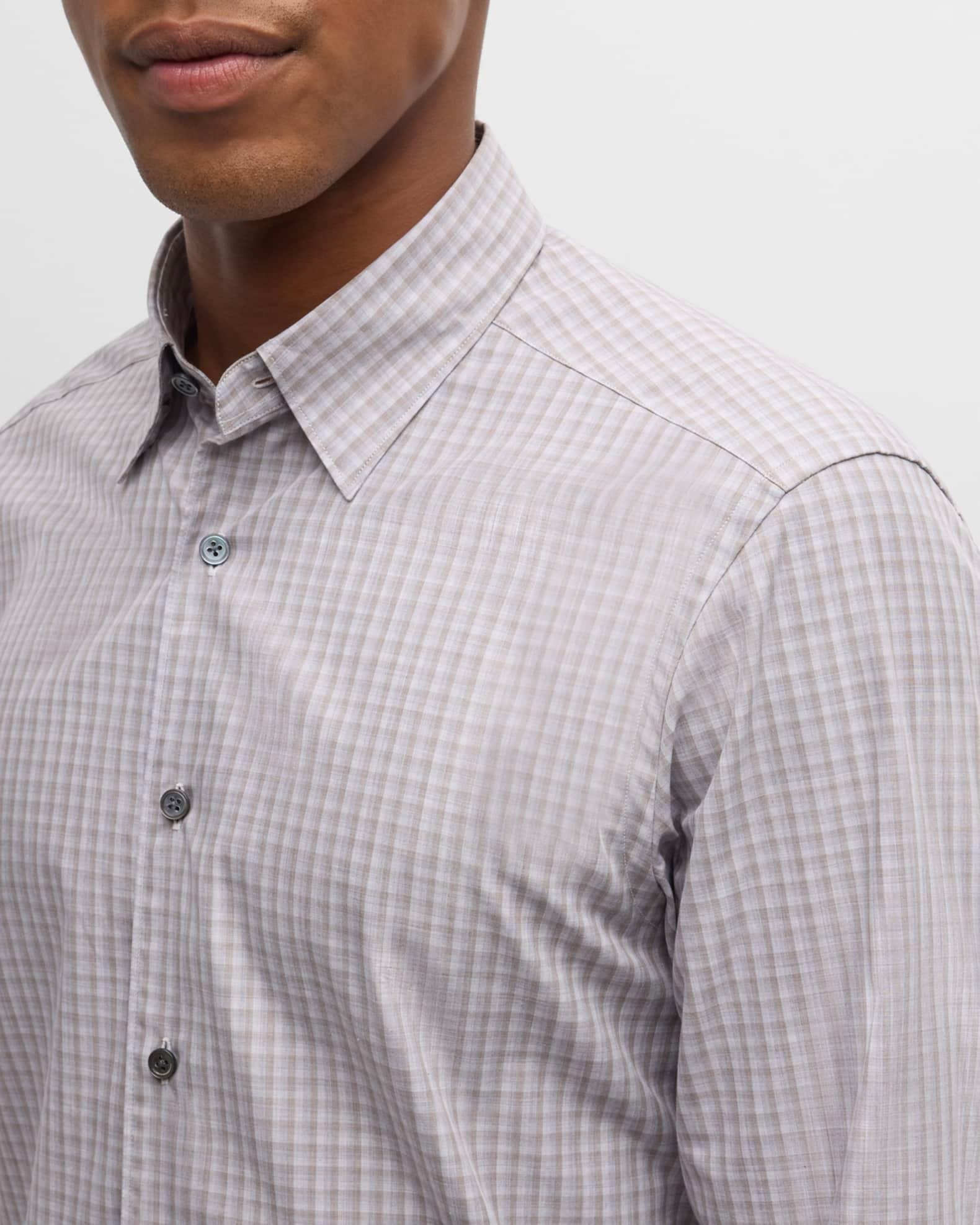 Men's Centoquaranta Melange Cotton Sport Shirt Product Image