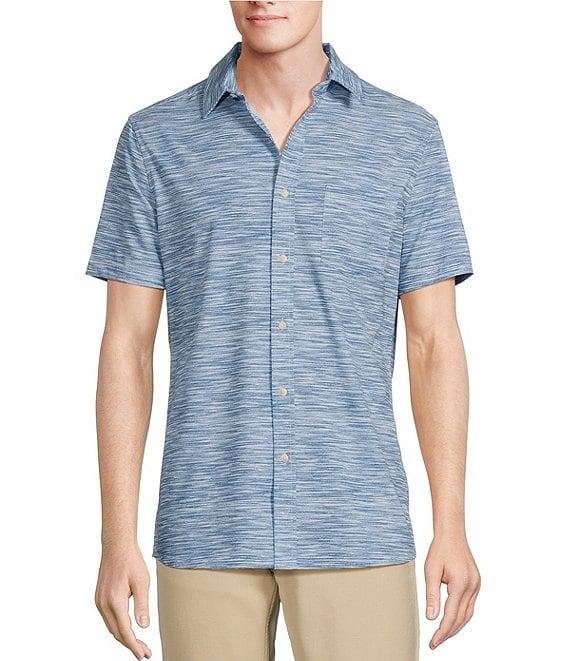 Rowm Rec + Relax Short Sleeve Performance Textured Solid Shirt Product Image