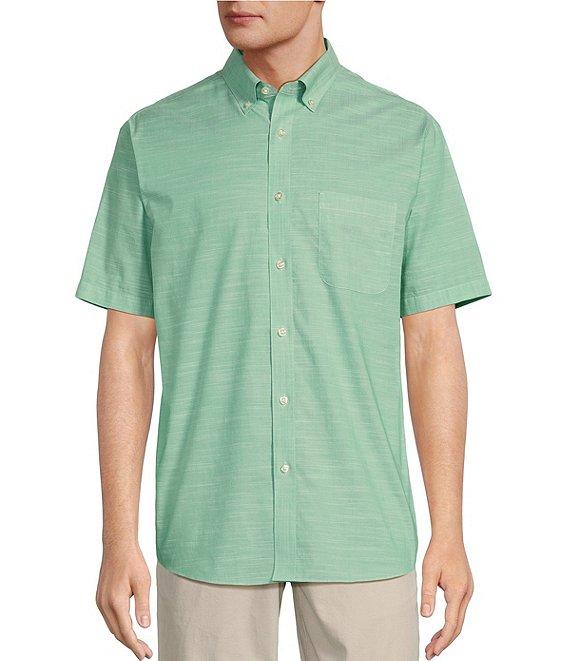 Gold Label Roundtree & Yorke Big & Tall Full-Fit Non-Iron Button Down Collar Short Sleeve Sport Shirt Product Image
