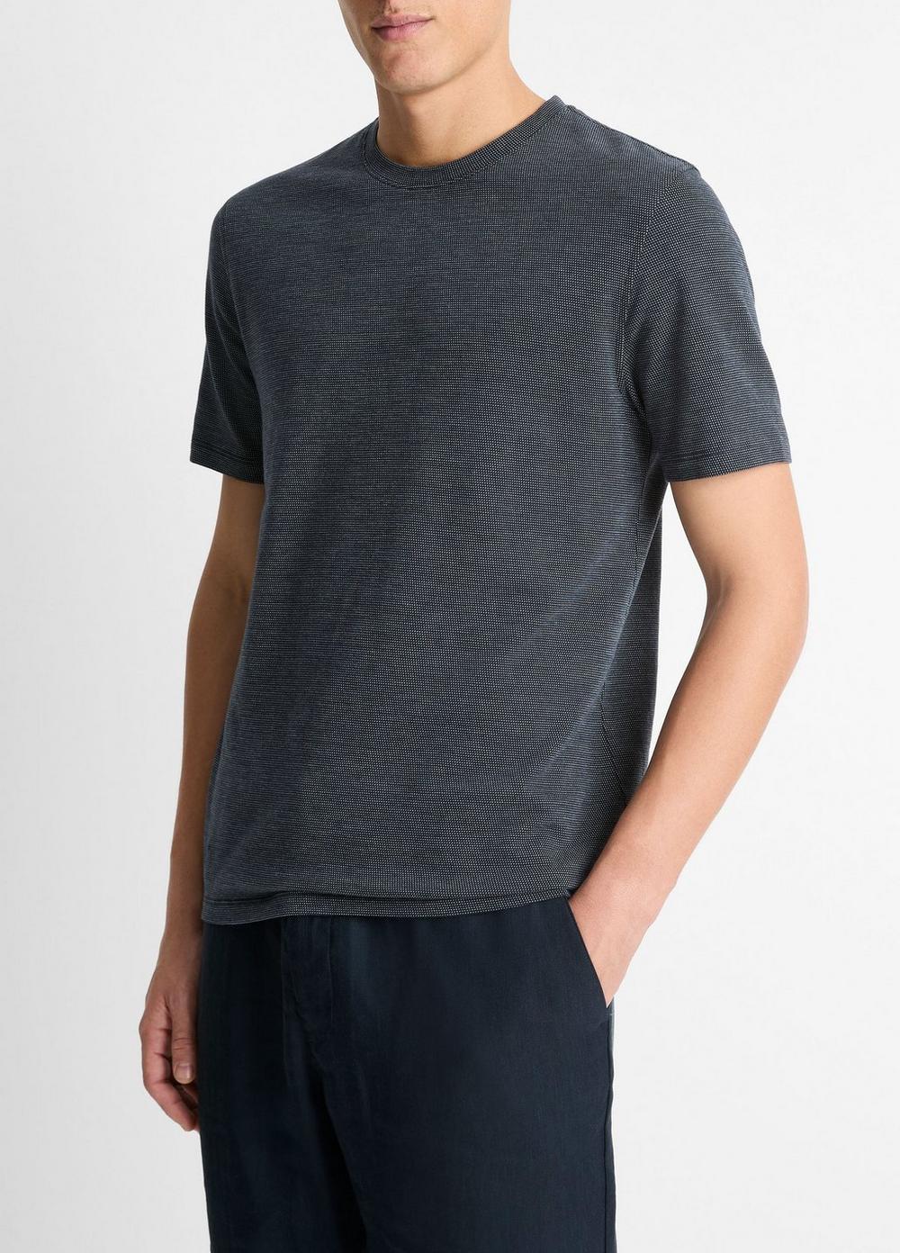 Birdseye Jacquard Pima Cotton T-Shirt Product Image