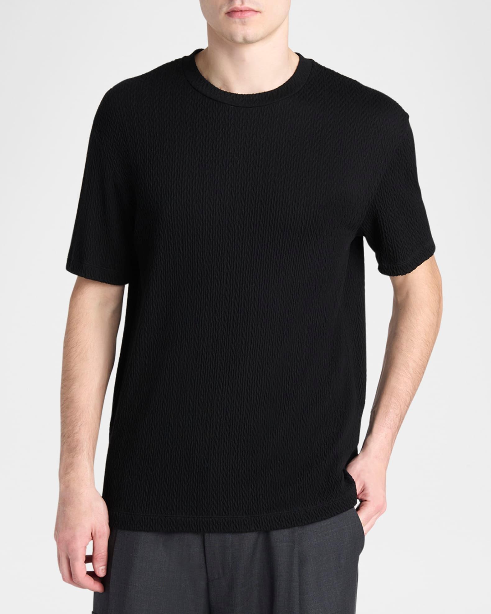 Men's Diagonal Texture Crewneck T-Shirt Product Image