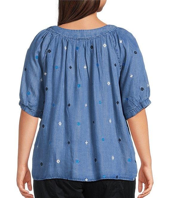 Westbound Plus Size Short Sleeve Square Neck Top Product Image