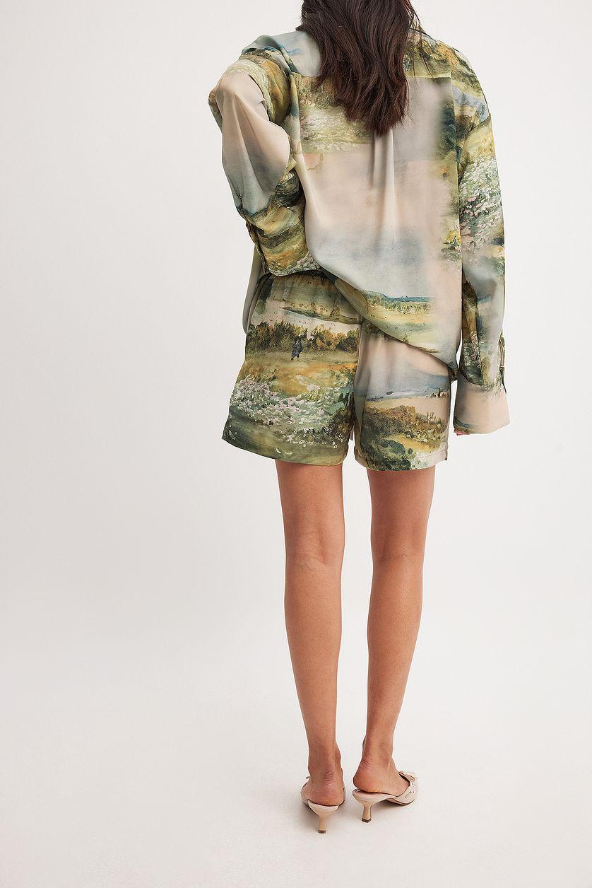 Printed Drawstring Detail Shorts Product Image