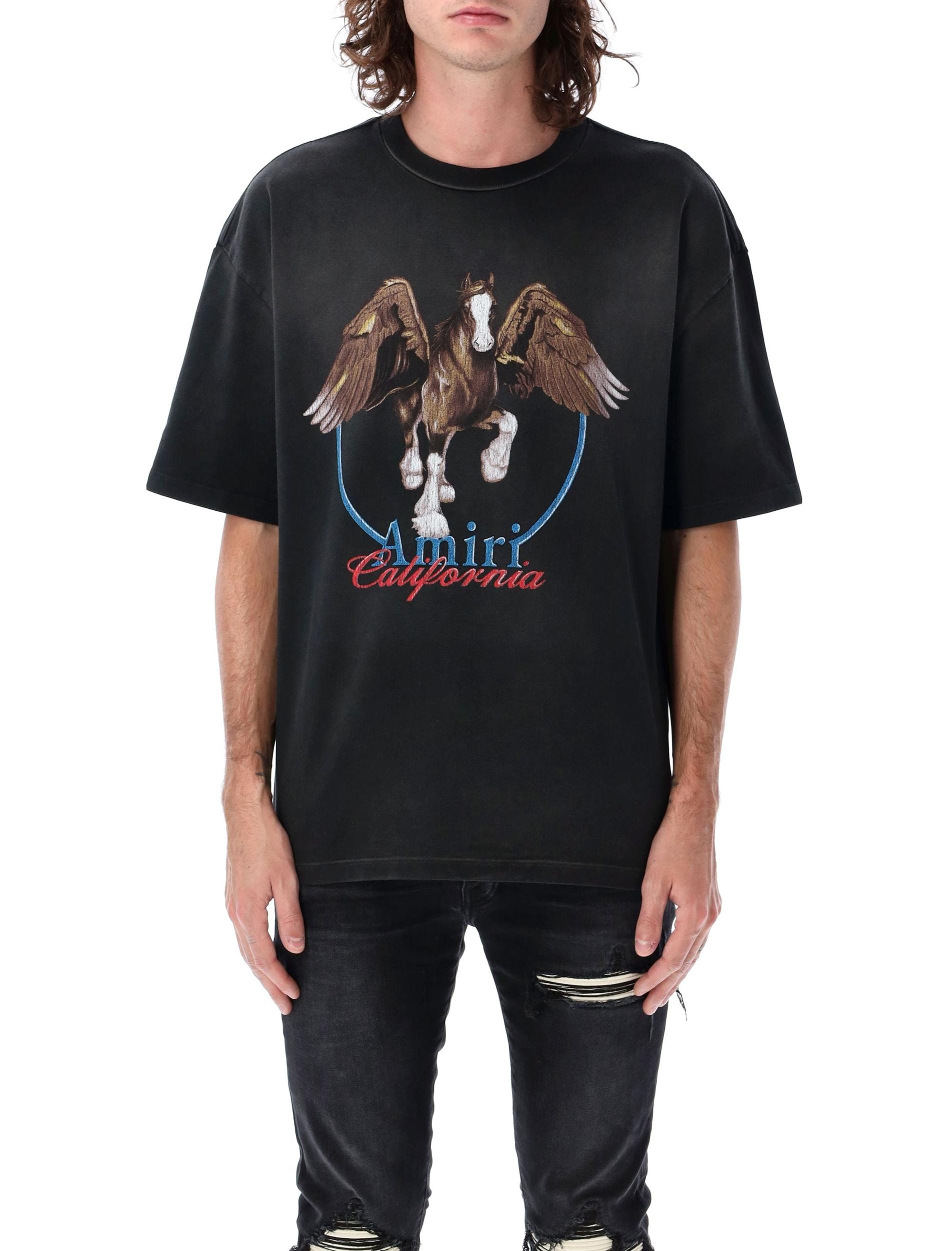AMIRI Men's Vintage Wash Pegasus T-shirt T-shirt In Black Product Image