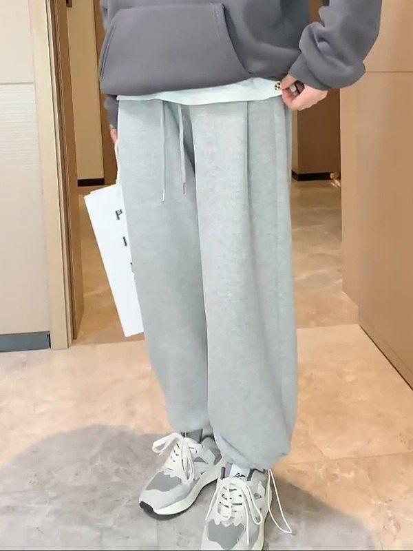 Fleece Lined Straight Leg Sweatpants Product Image