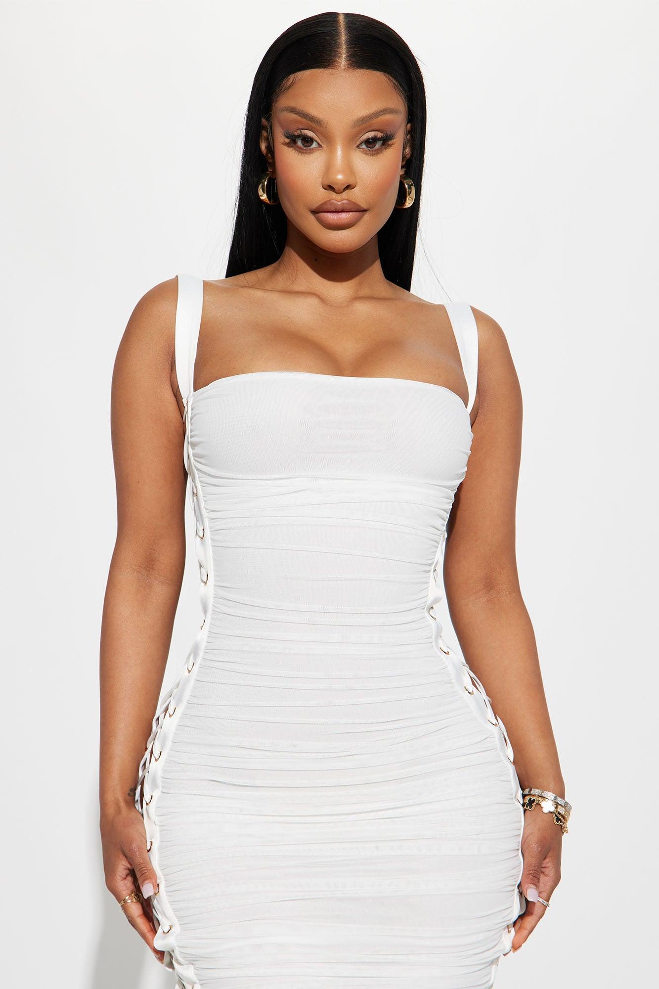 Laces Tied Maxi Dress - White Product Image