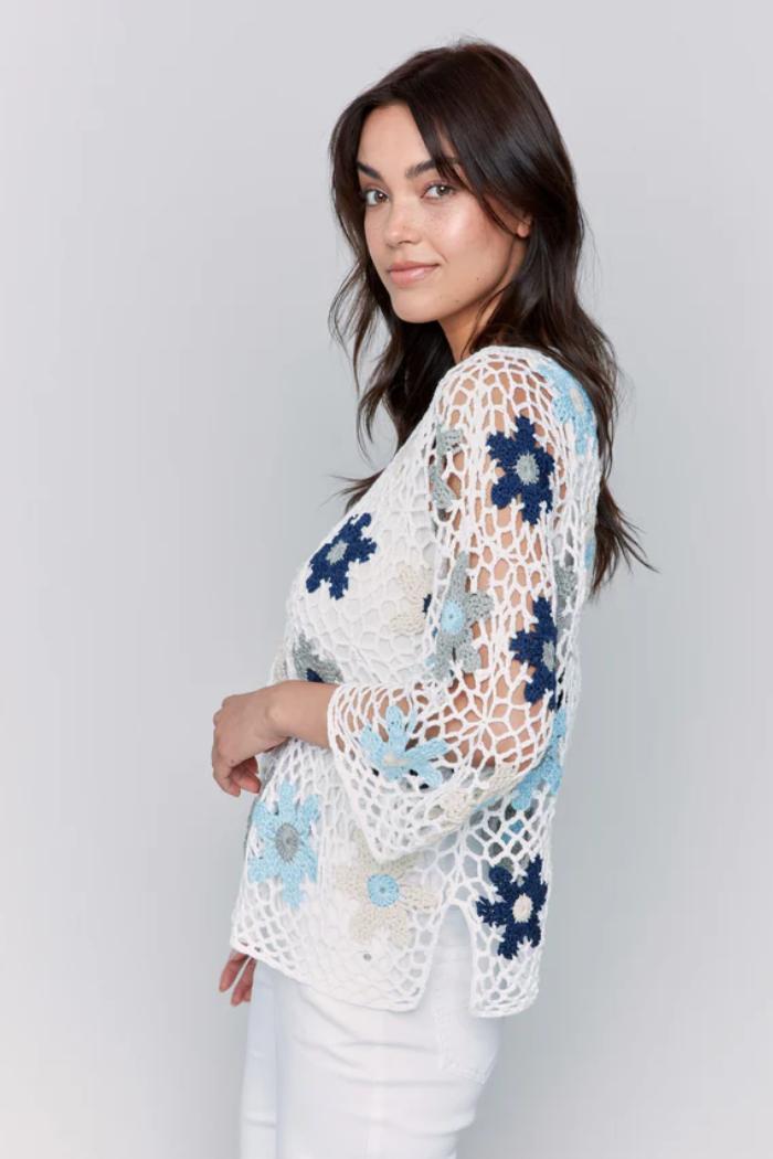 Handcrafted Floral Crochet Top Product Image