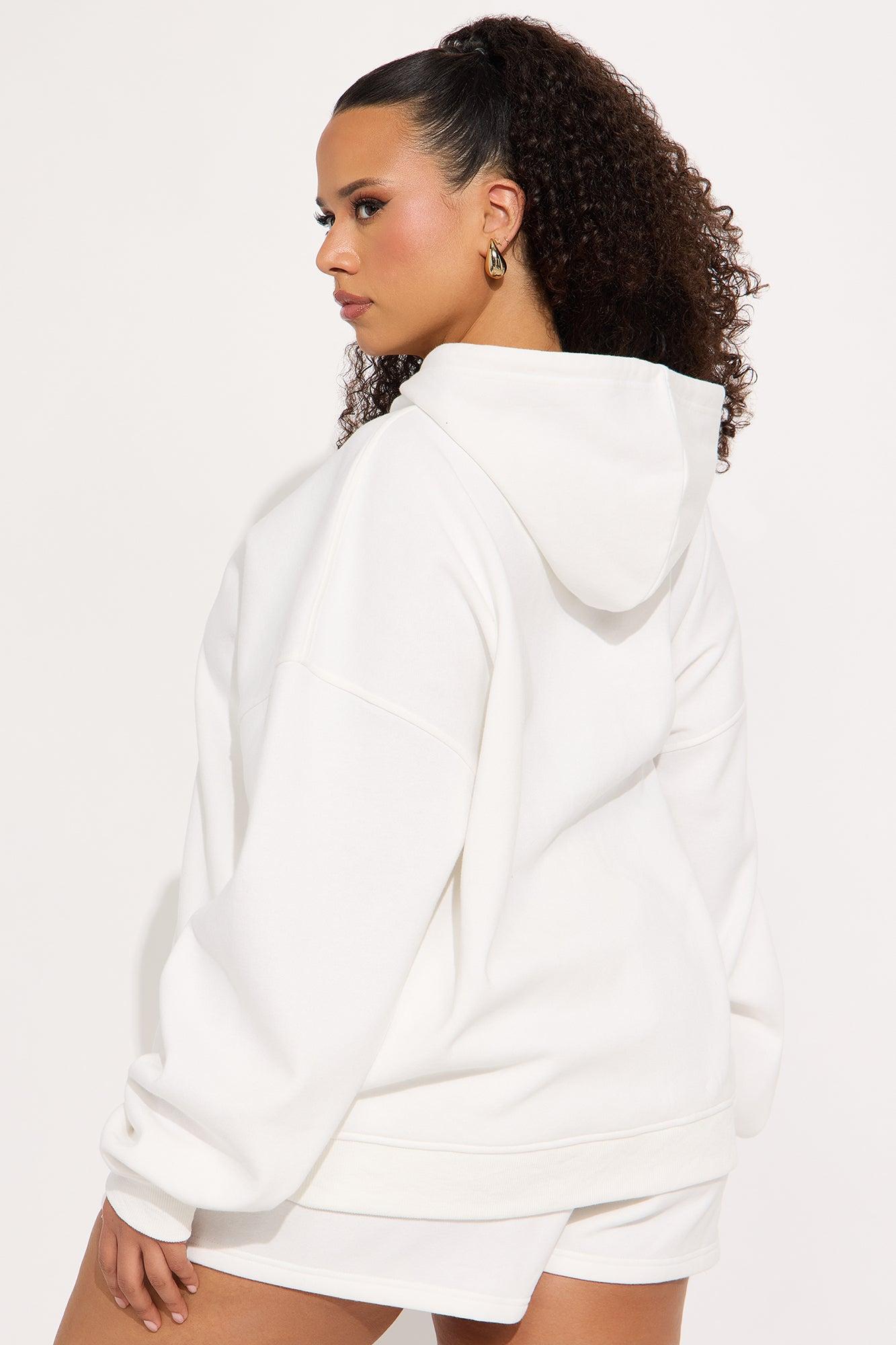 Nothin Like Me Bow Hoodie - Ivory Product Image