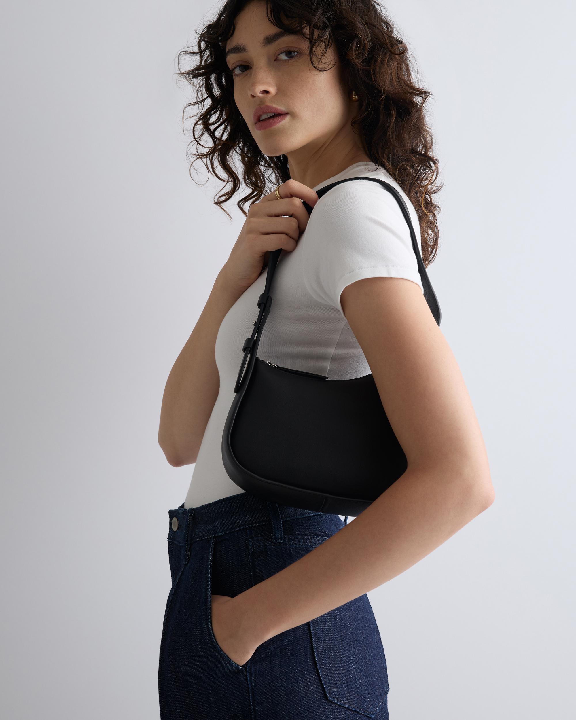 Quince | Women's Italian Leather Asymmetrical Mini Shoulder Bag Product Image