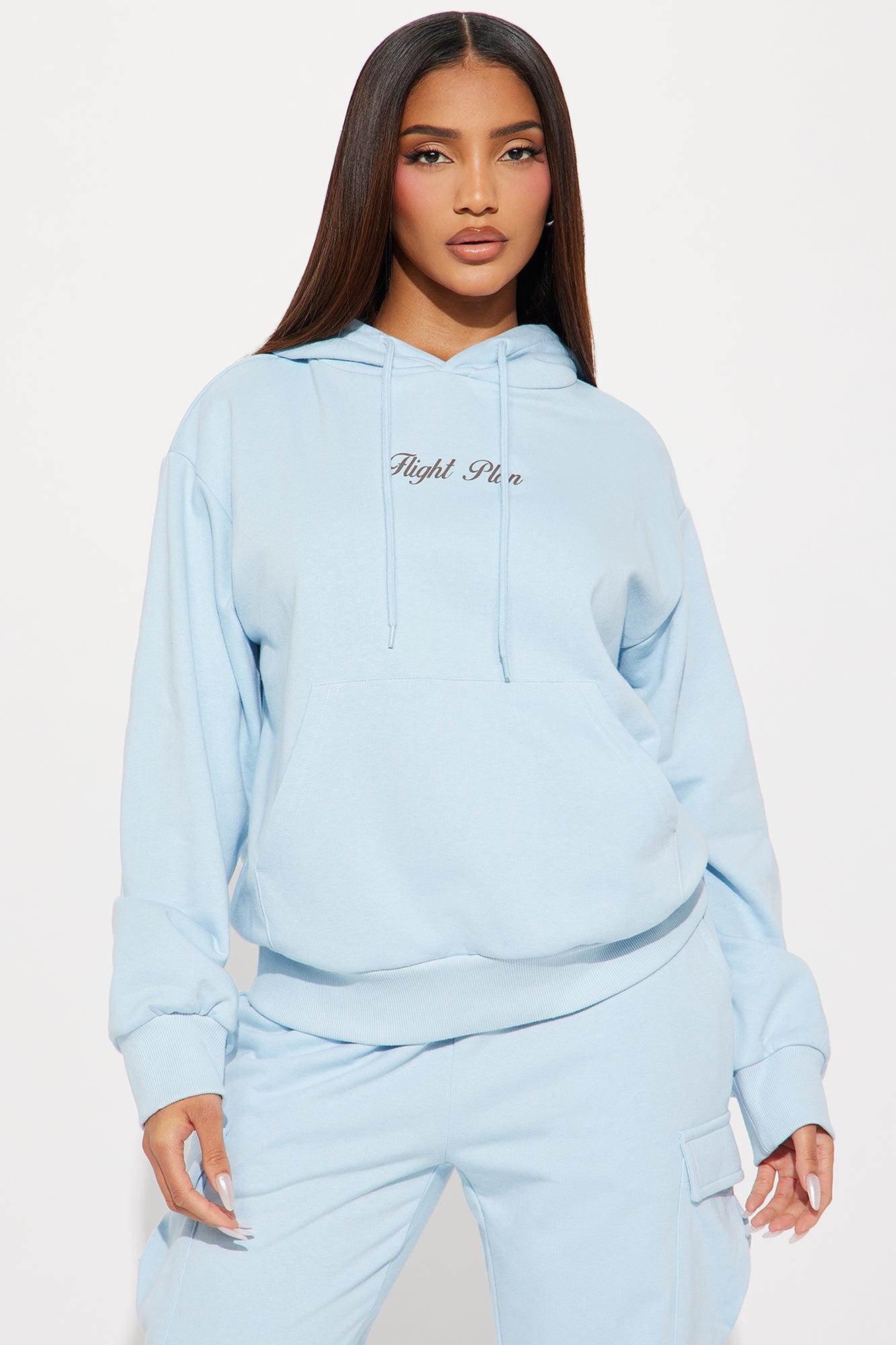 Flight Plan Sweatsuit Set - Light Blue Product Image