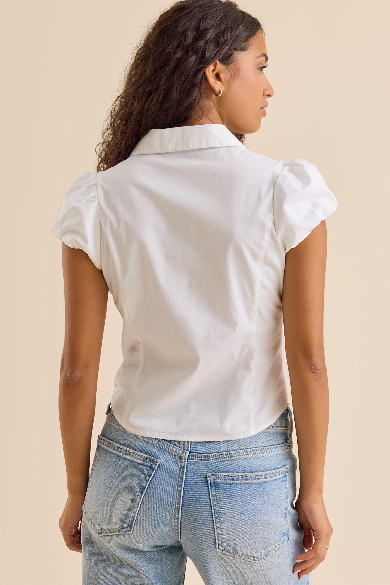Clementine Fitted Button Up Blouse Product Image
