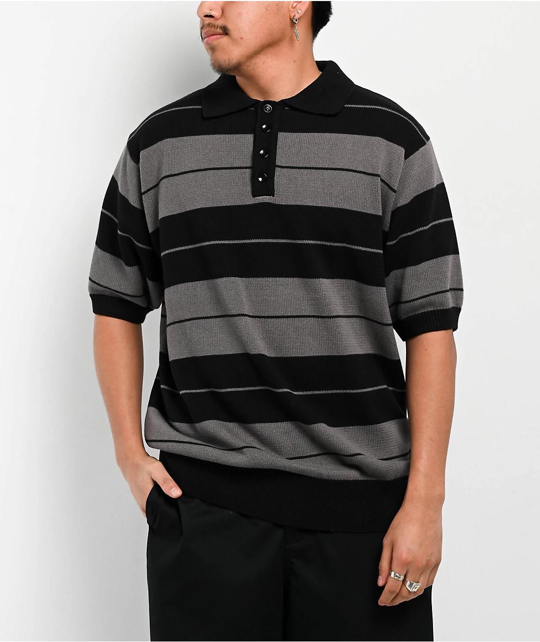 FB County Charlie Brown Mary Black & Grey Polo Shirt Product Image