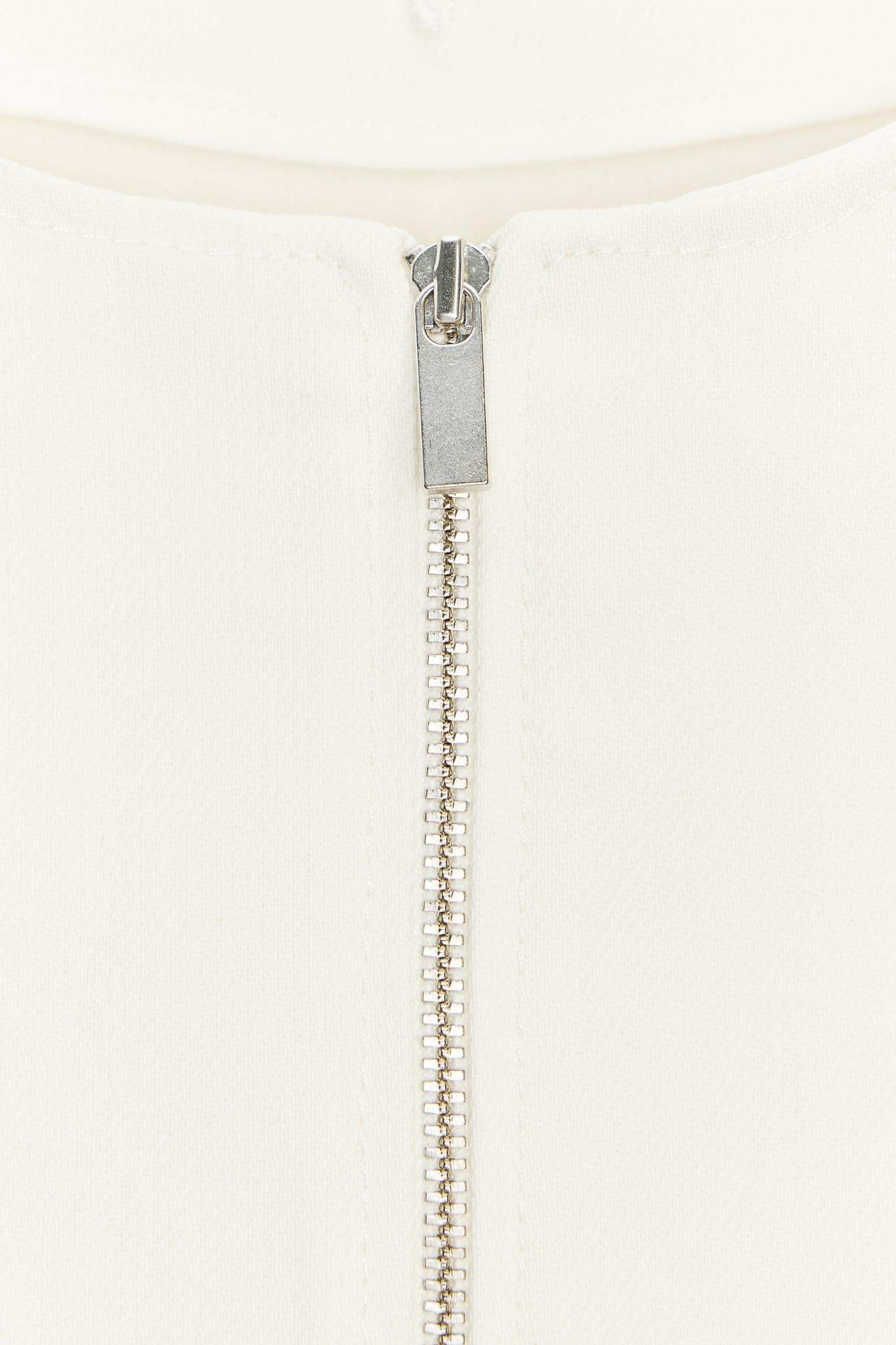 ZW COLLECTION DENIM ZIP-UP TOP Product Image