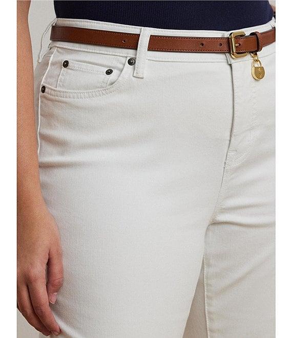 Lauren Ralph Lauren Plus Size Mid Rise Straight Leg Jeans Product Image