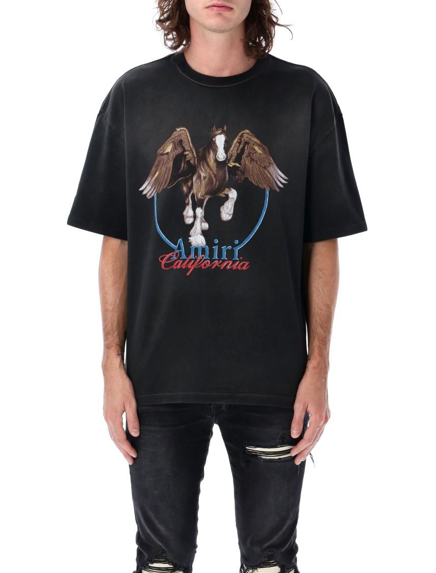AMIRI Men's Vintage Wash Pegasus T-shirt T-shirt In Black Product Image
