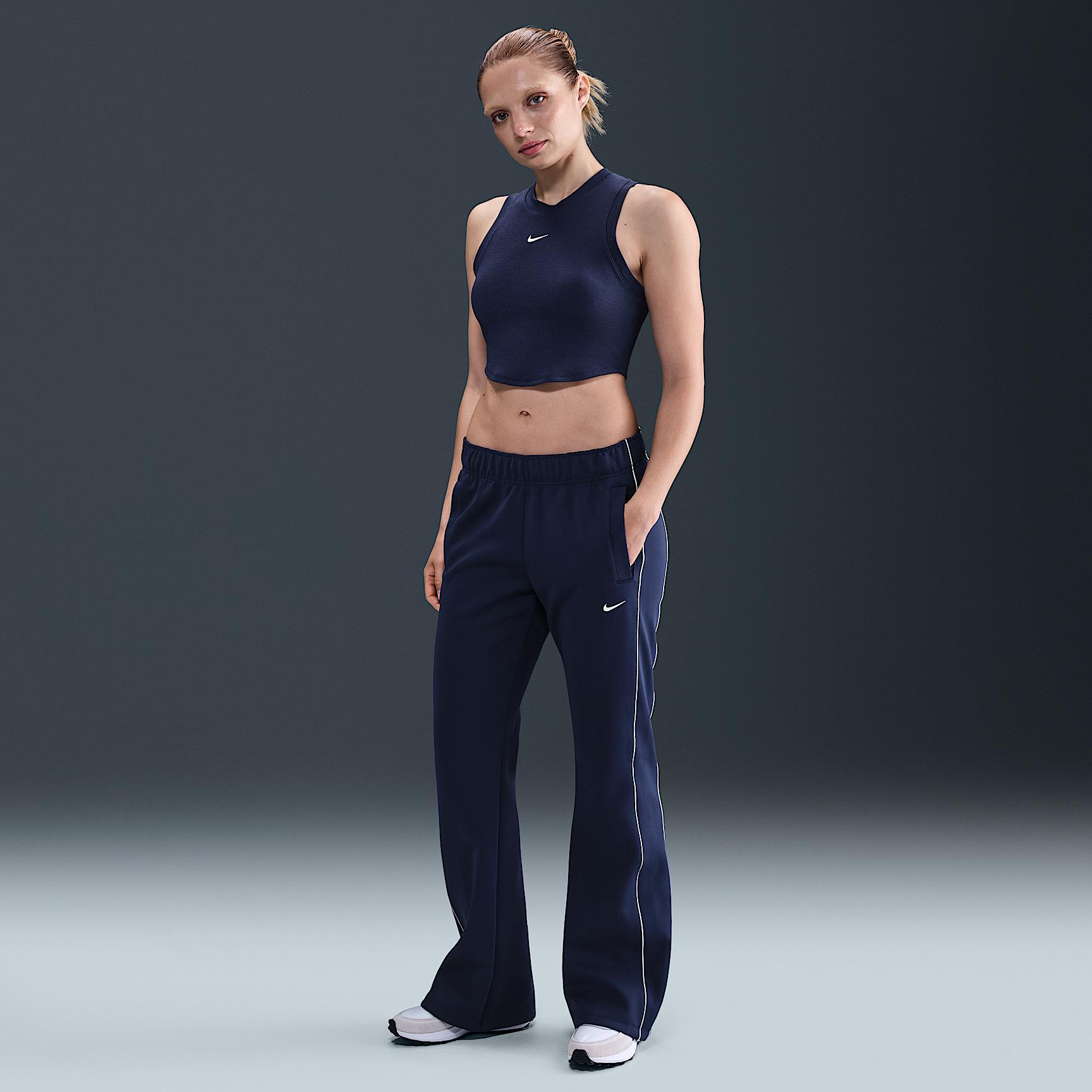 Womens Nike Sportswear Chill Knit Tight Cropped Mini-Rib Tank Top | FB8279-265 Product Image