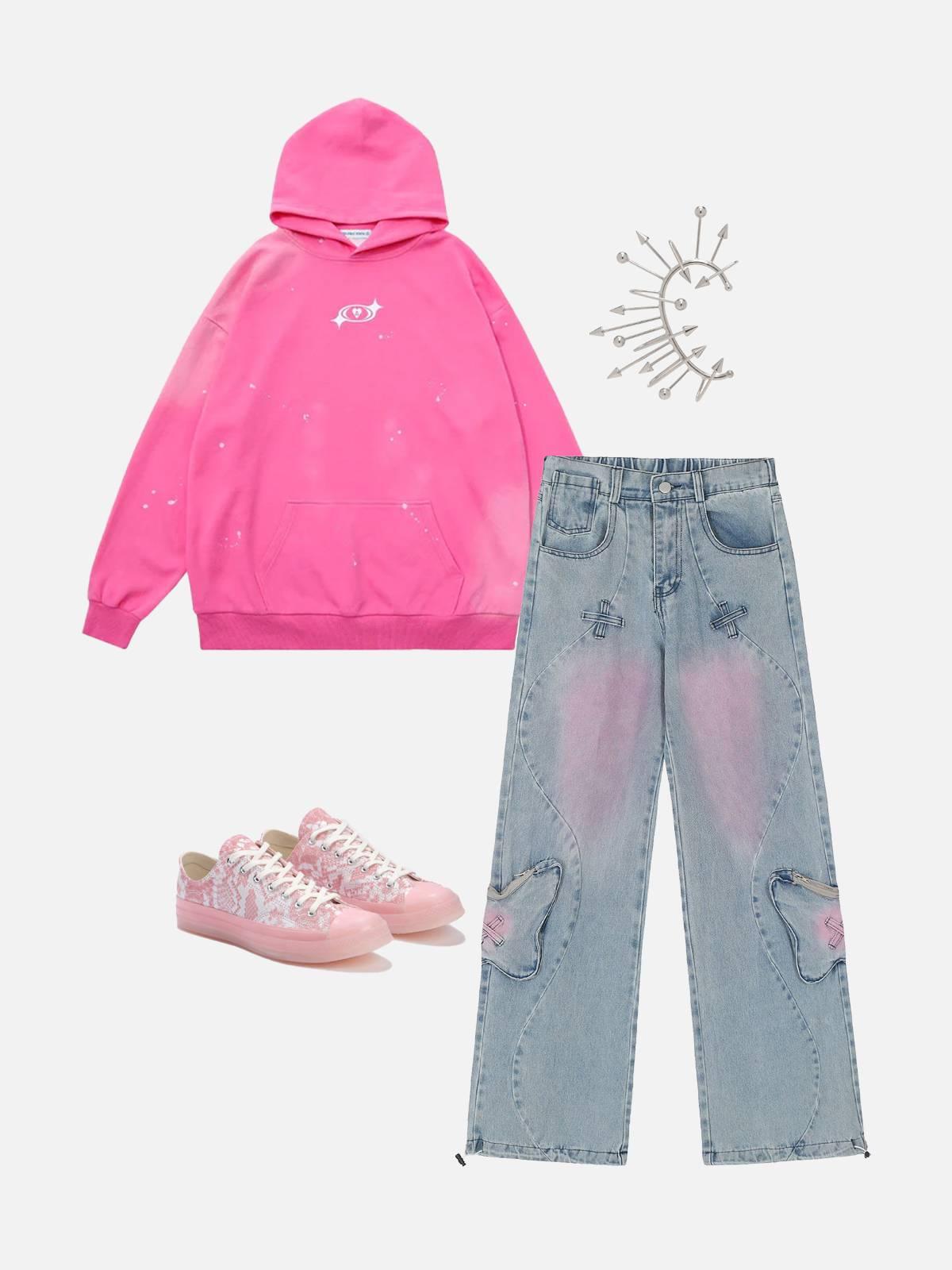 Aelfric Eden Splash-Ink Washed Pullover Hoodie Product Image