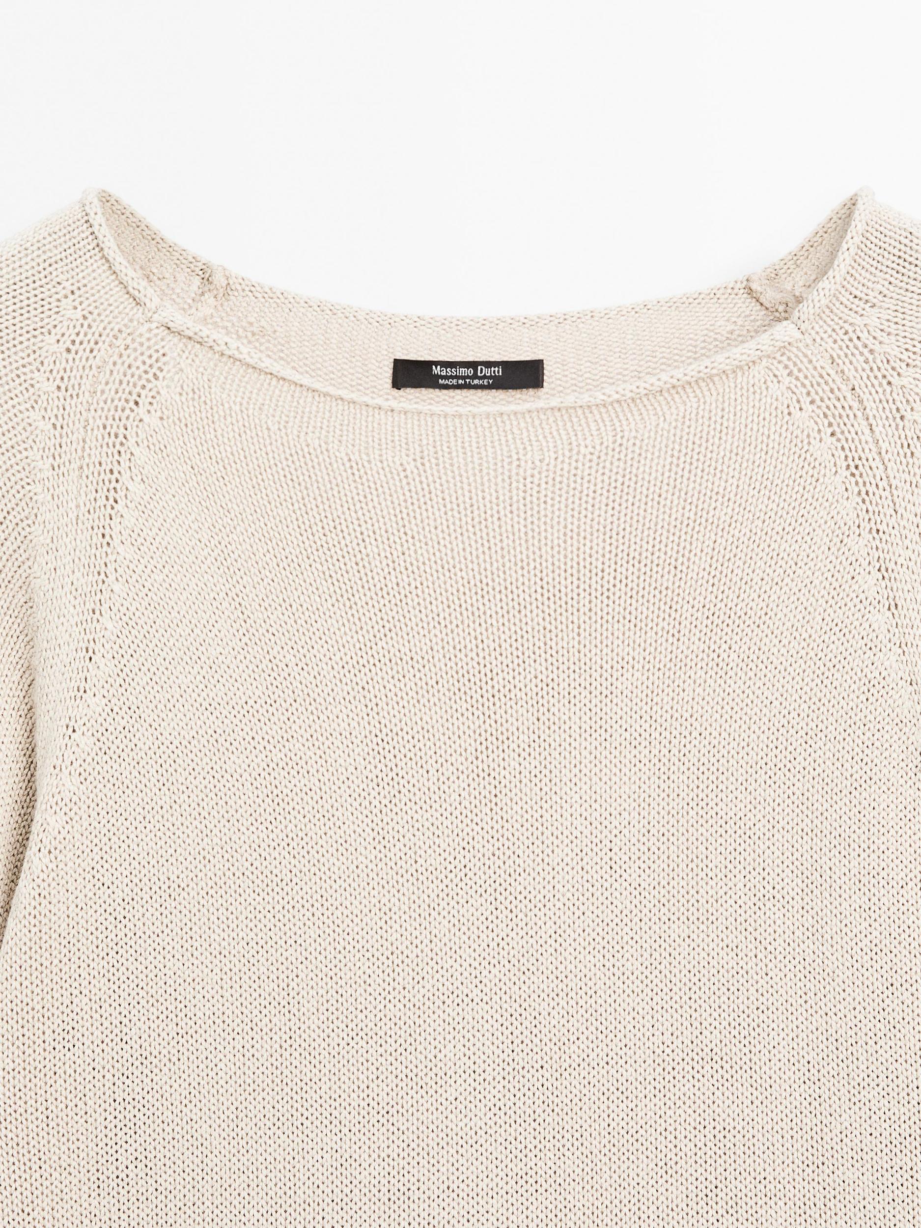 Purl knit cutwork sweater Product Image