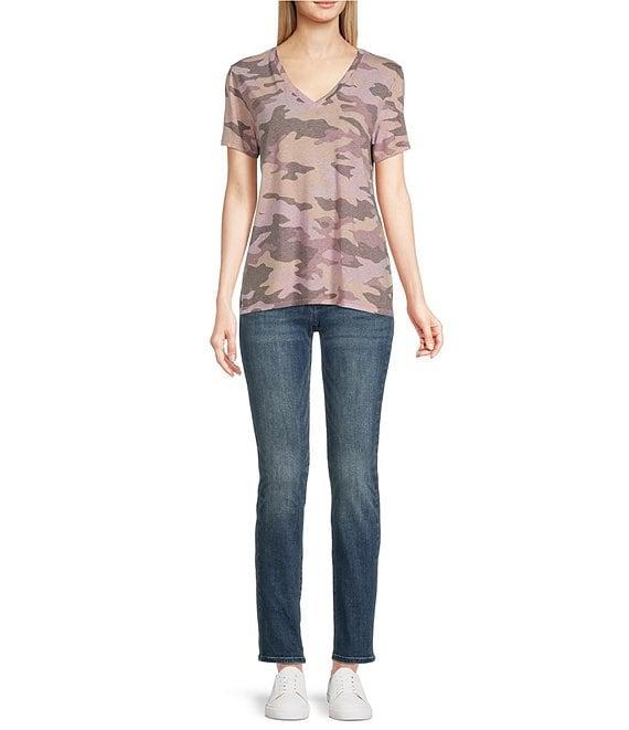 Lucky Brand Mid Rise Sweet Straight Leg Ankle Length Stretch Denim Jeans Product Image