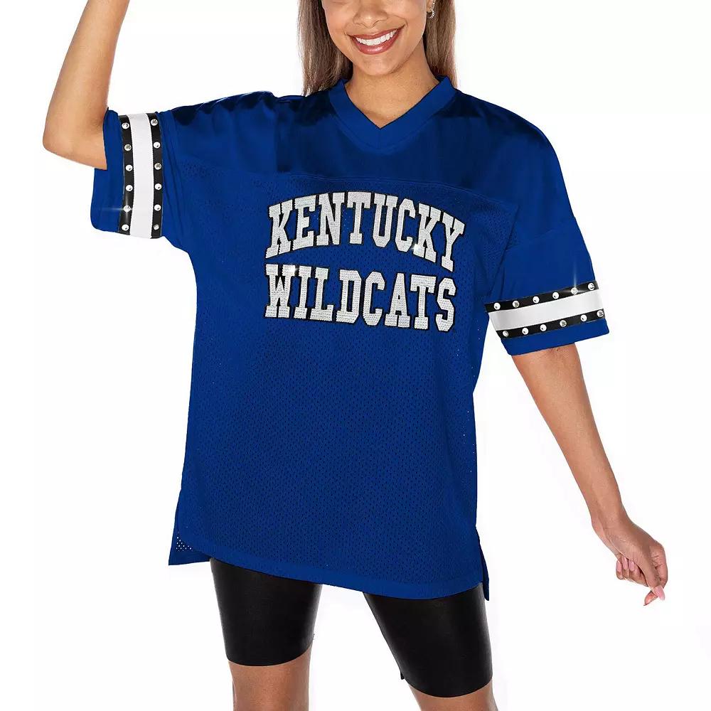 Women's Gameday Couture Royal Kentucky Wildcats Until Kickoff Rhinestone Fashion T-Shirt,  Product Image