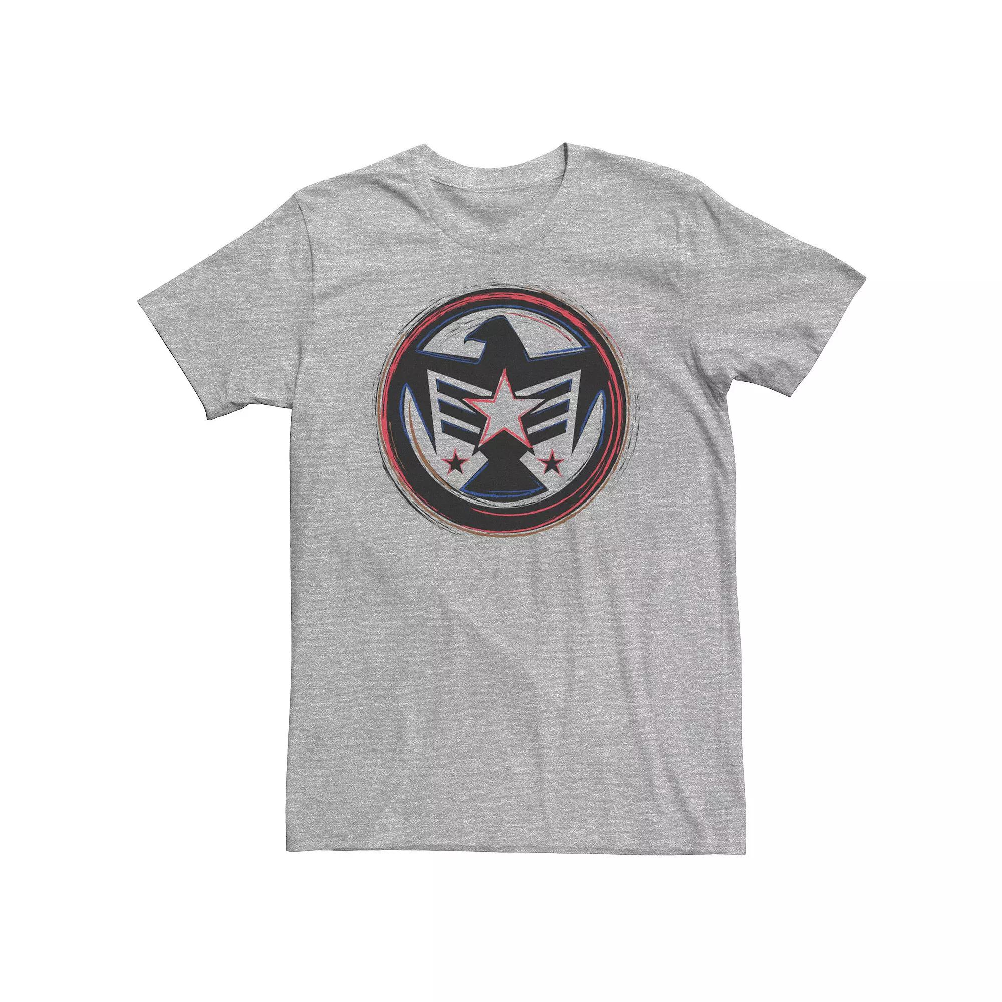Big & Tall Marvel Falcon America Badge Symbol Tee, Men's, Size: XXL Tall, Athletic Grey Product Image