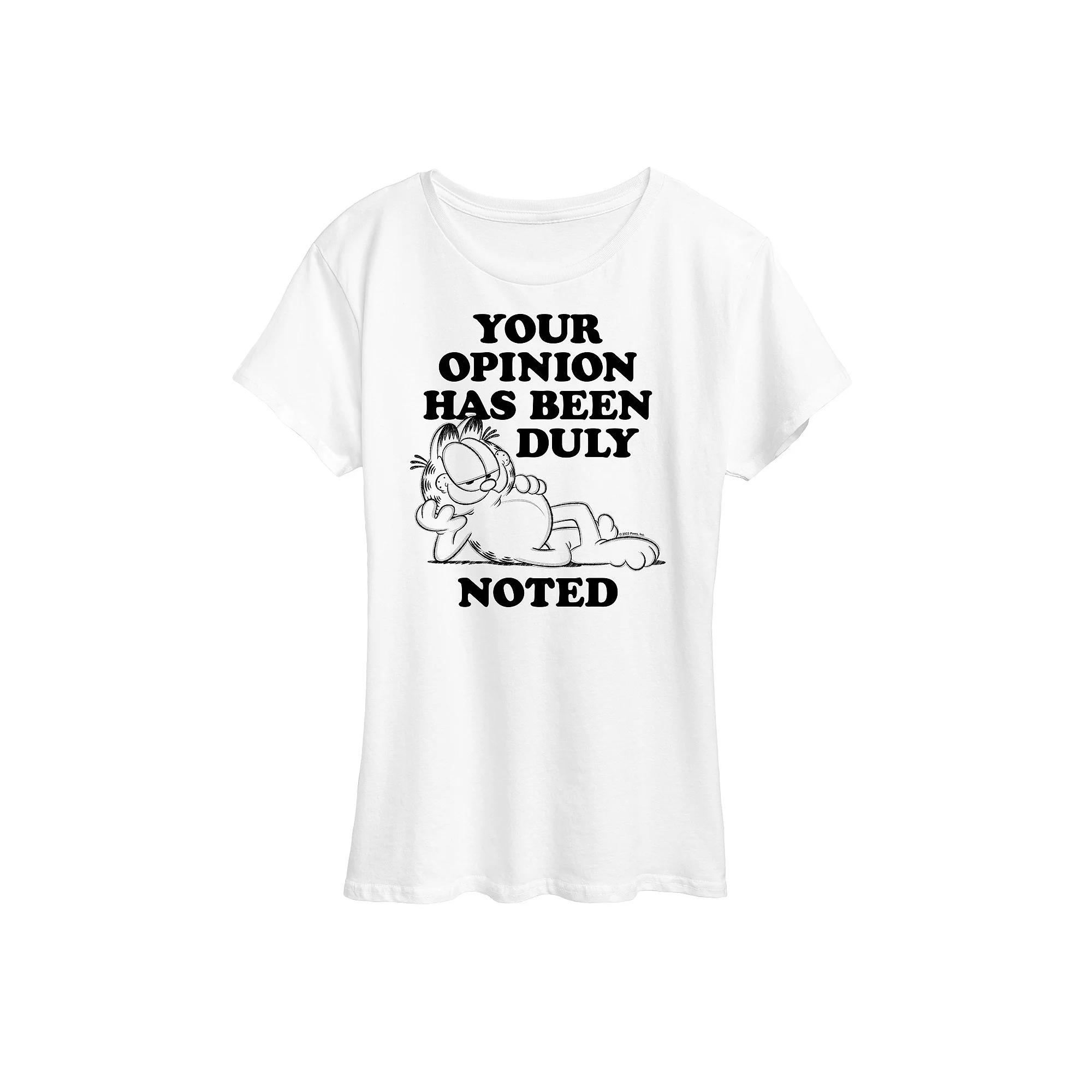 Women's Garfield Duly Noted Graphic Tee, Girl's,  Product Image
