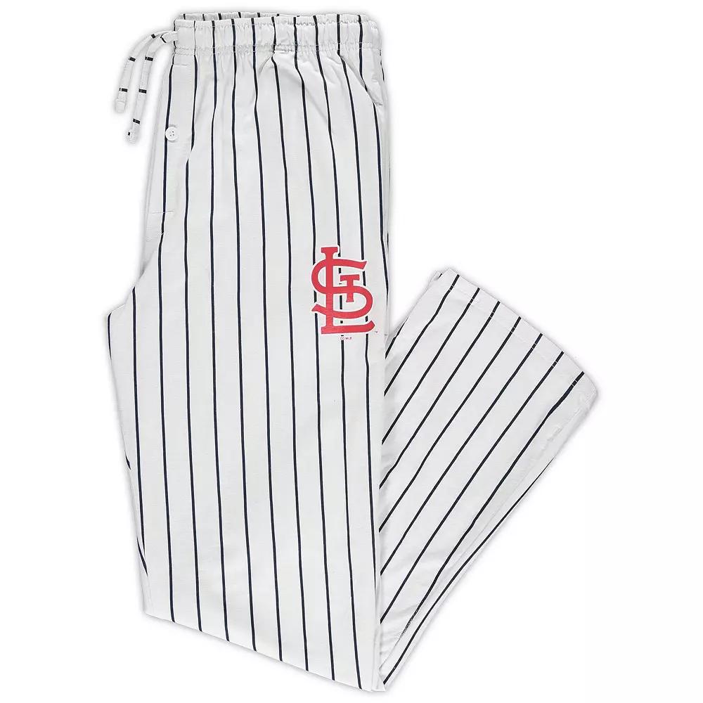 Men's Concepts Sport White/Navy St. Louis Cardinals Big & Tall Pinstripe Sleep Pants,  Product Image