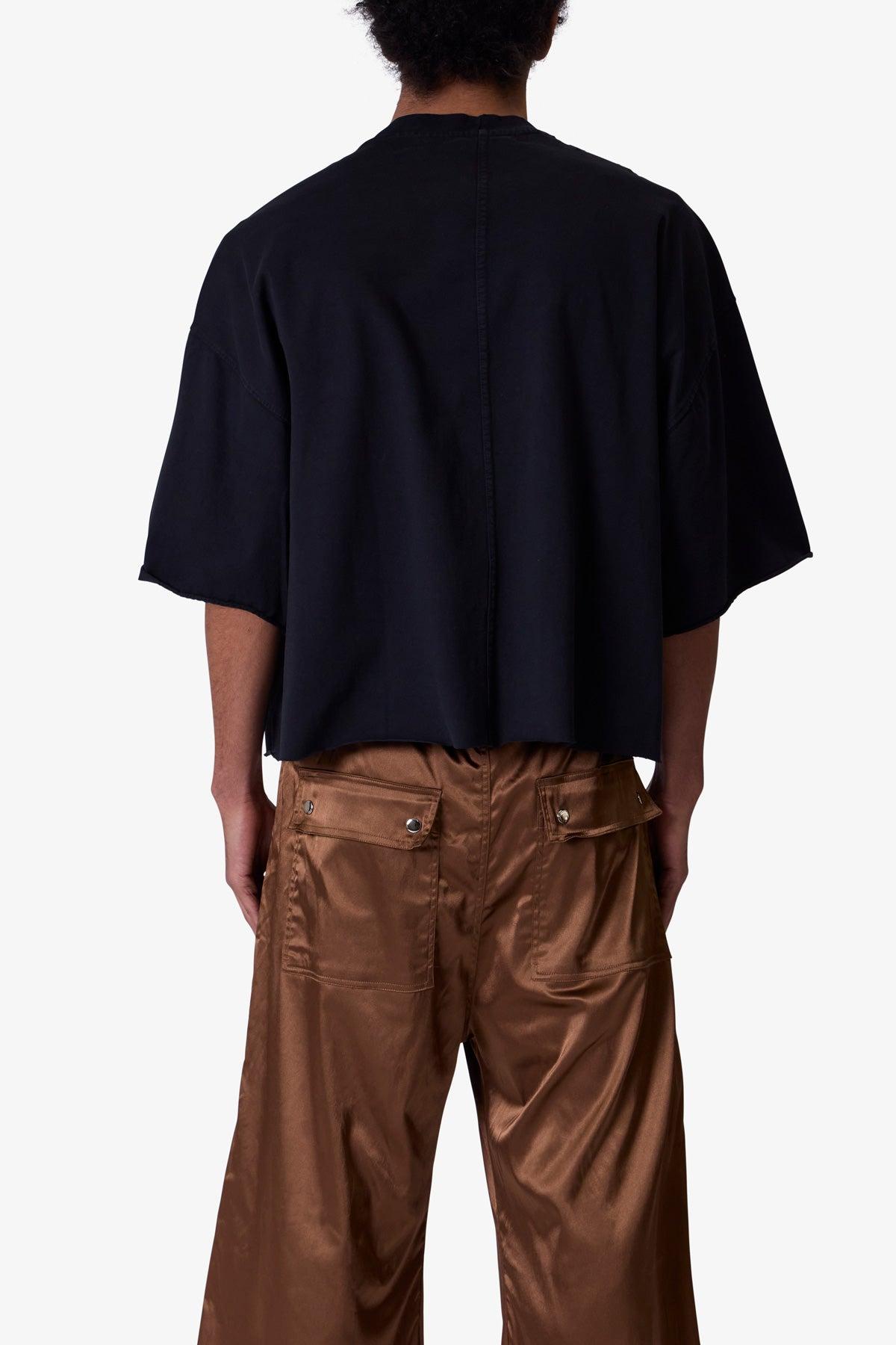 Oversized Raw Hem Tee - Washed Black Product Image