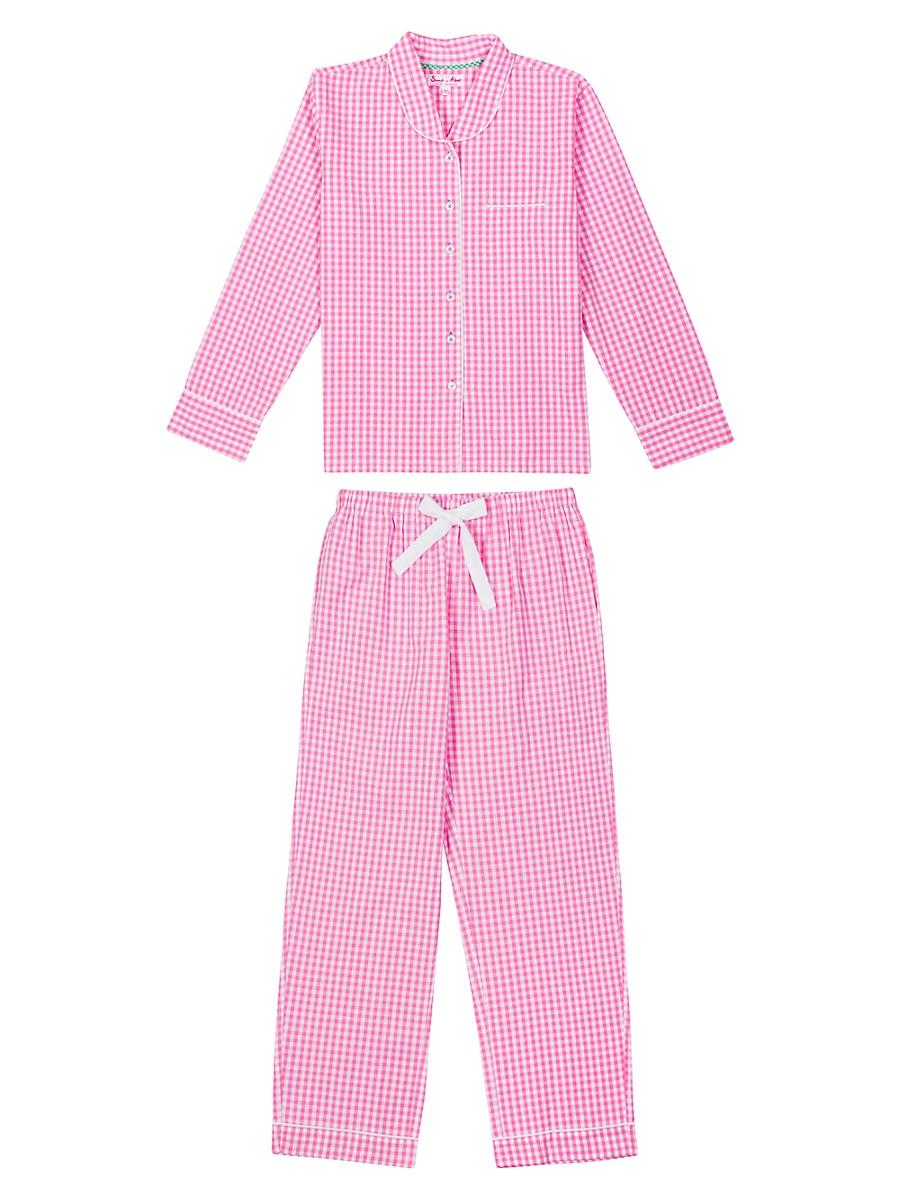 Womens Hepburn Gingham Print Pajama Set Product Image