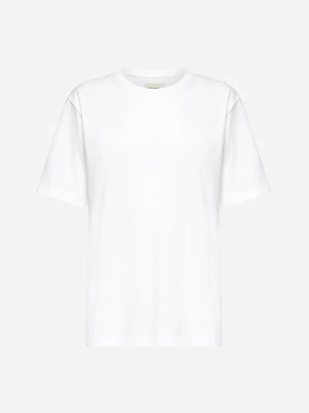 KHAITE Womens White Mae Brand-patch Cotton-jersey T-shirt In Cream Product Image