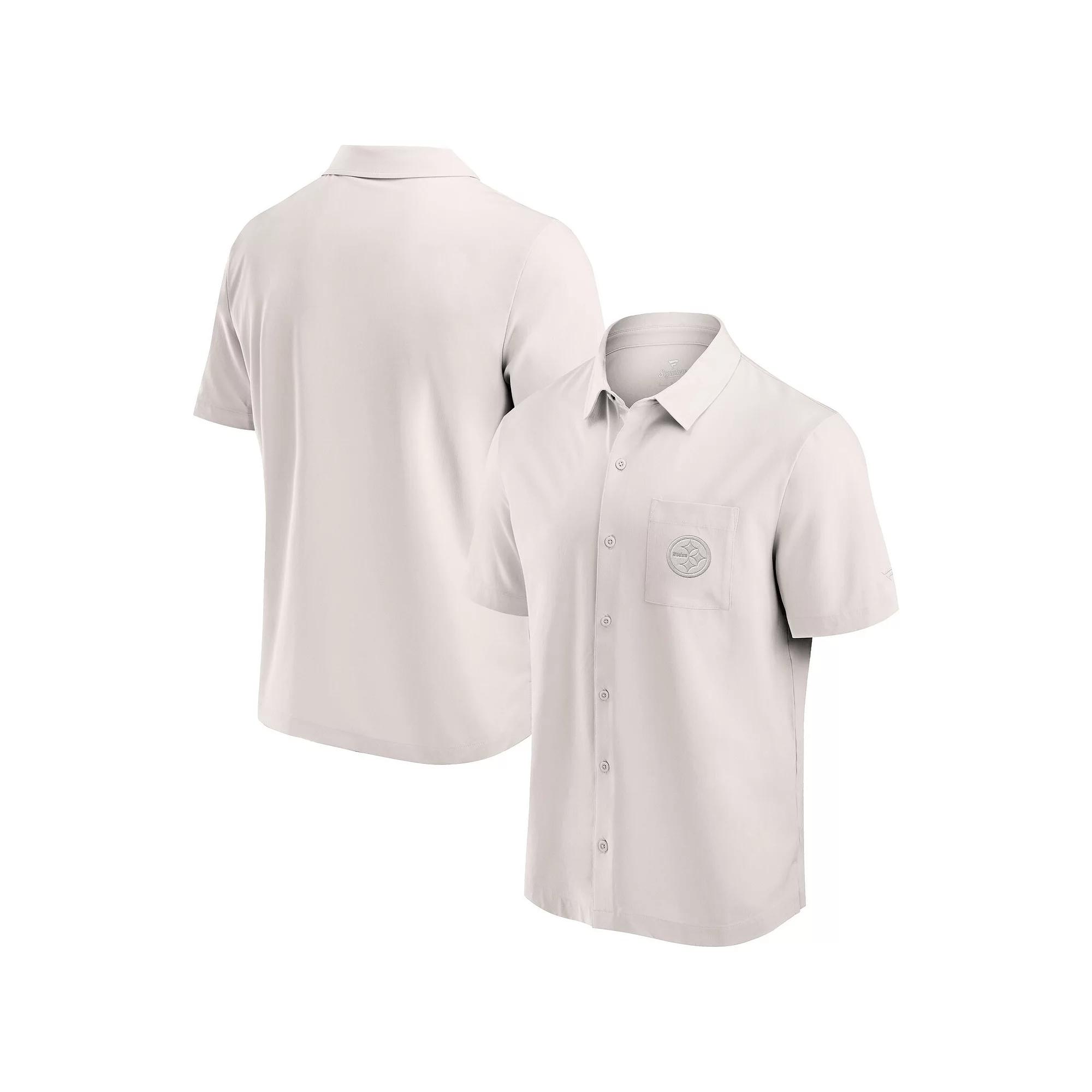 Men's Fanatics Cream Pittsburgh Steelers Front Office Button-Up Shirt,  Product Image
