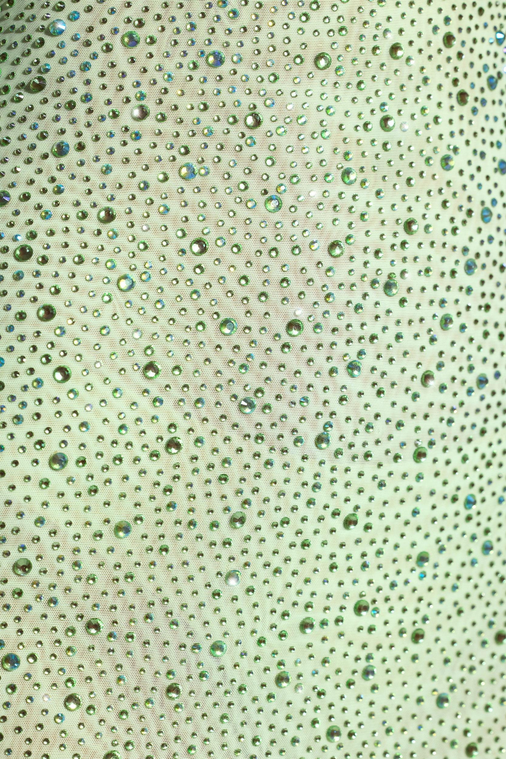 Embellished Bodycon Mini Dress in Pistachio Product Image