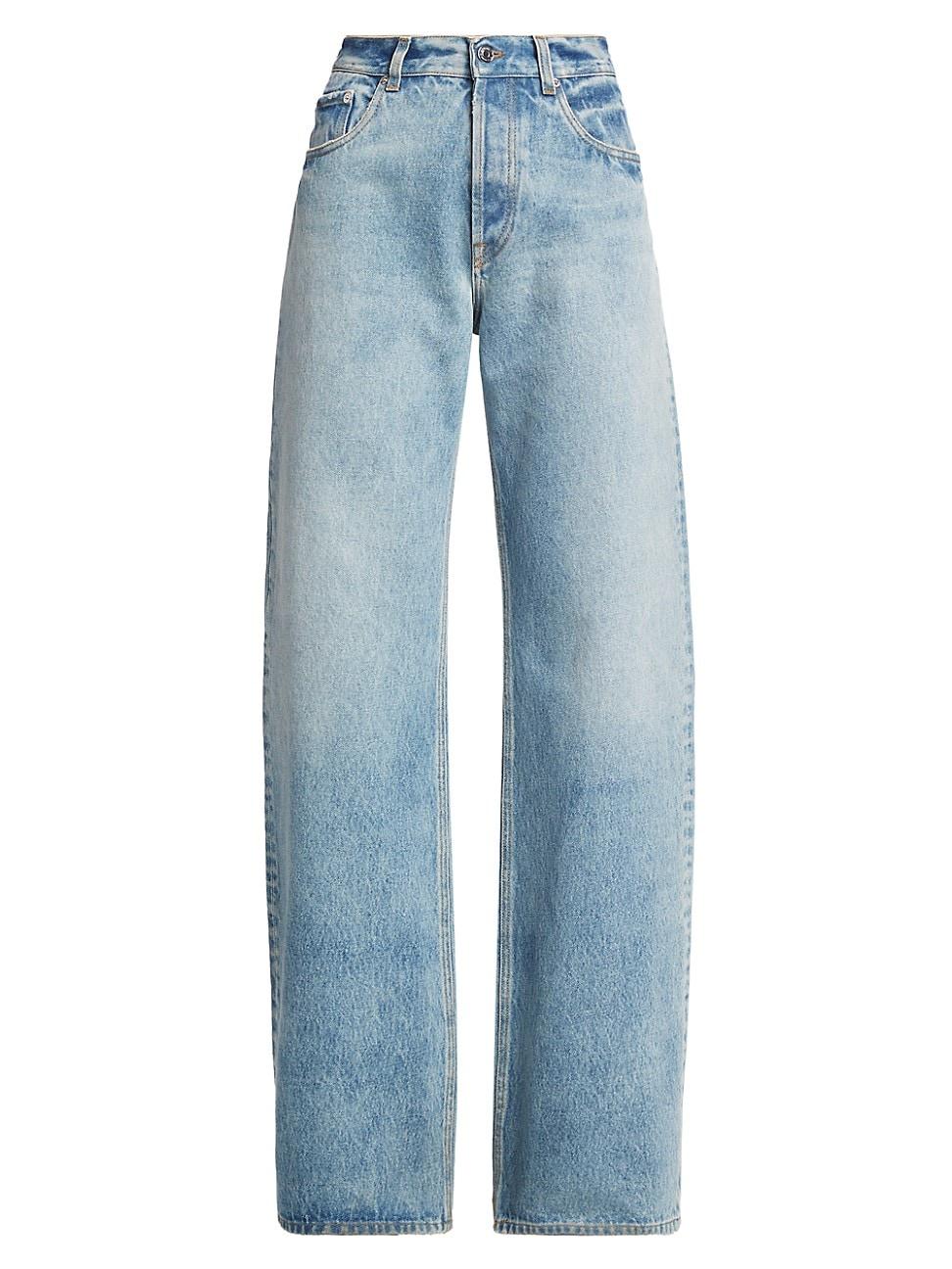 Womens Luke High-Rise Wide-Leg Jeans Product Image