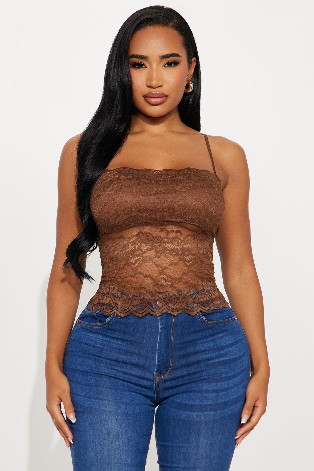 Bellerose Lace Cami Top - Chocolate Female Product Image