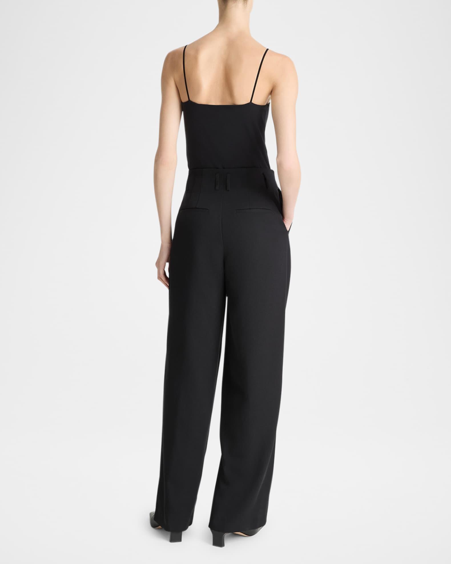 High-Rise Pleated Trousers Product Image