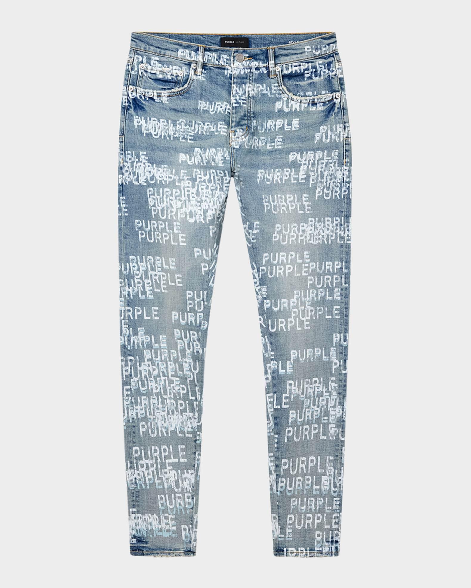Men's Repeat-Logo Skinny Jeans Product Image