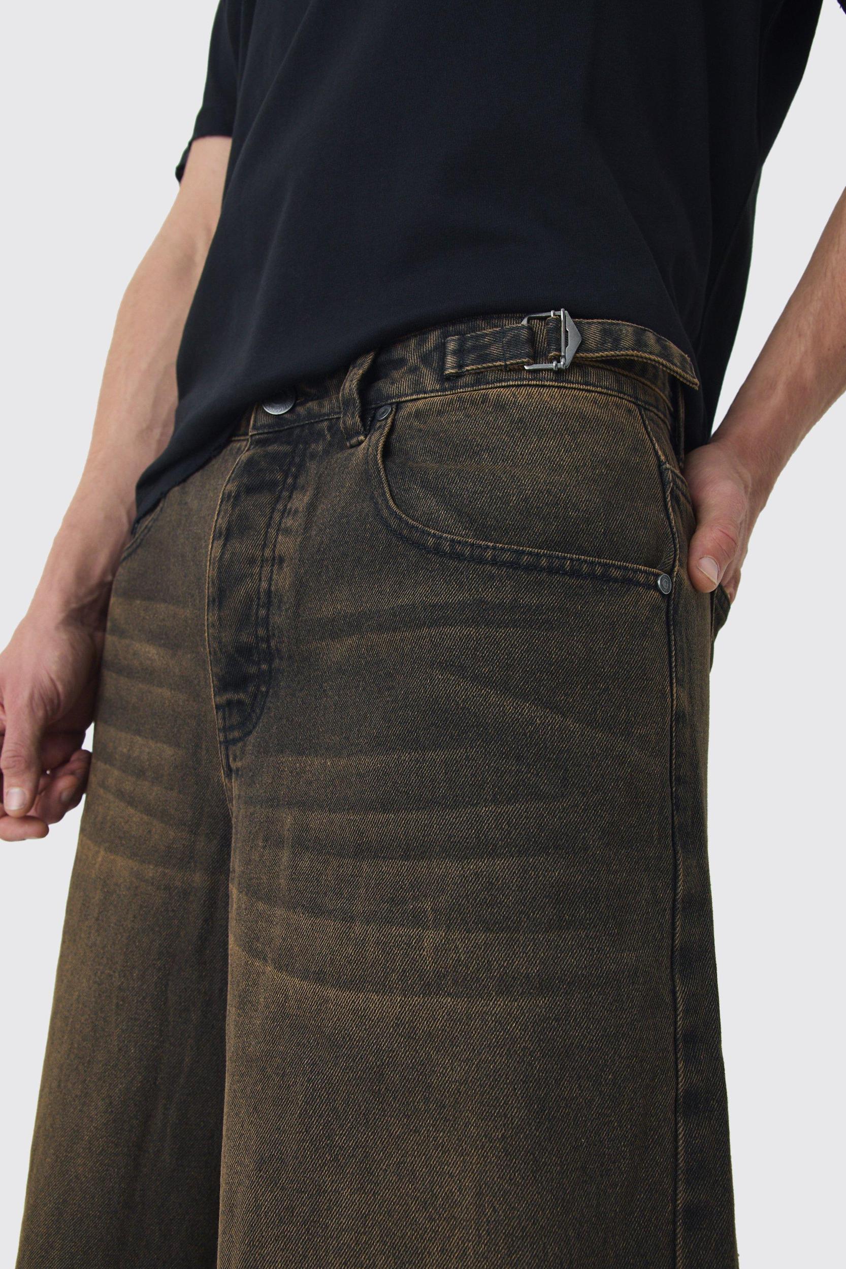 Adjustable Waist Extreme Baggy Jeans | boohooMAN USA Product Image