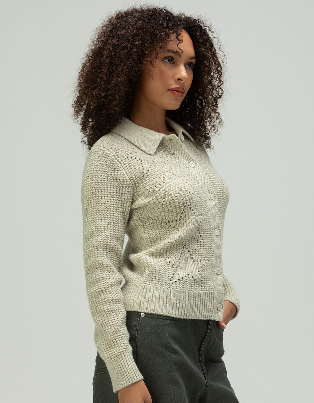 OBEY Fortune Womens Polo Sweater - MOONSTONE Product Image