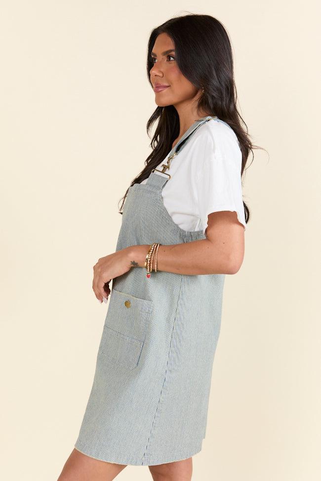 Shelley Striped Overall Dress Product Image