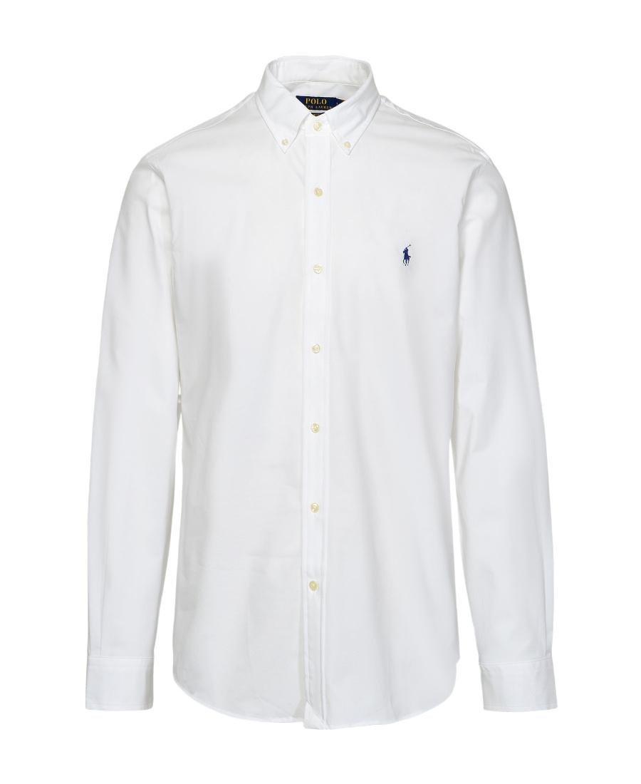 POLO RALPH LAUREN Long-sleeved Button-down Shirt With Tailored Fit In White Product Image