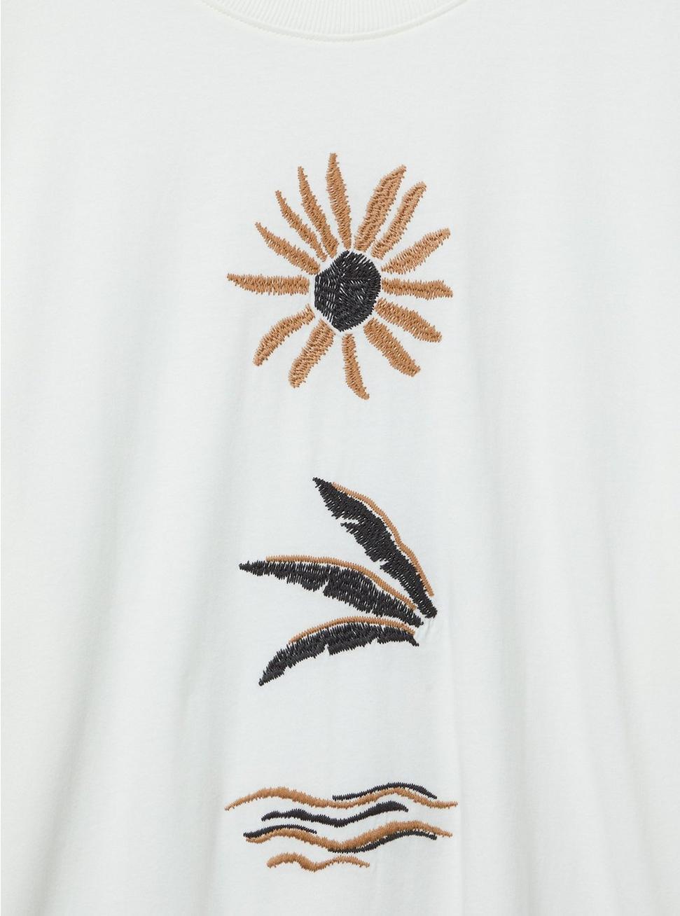 Beach Symbols Oversized Heritage Jersey Embroidered Tee Product Image