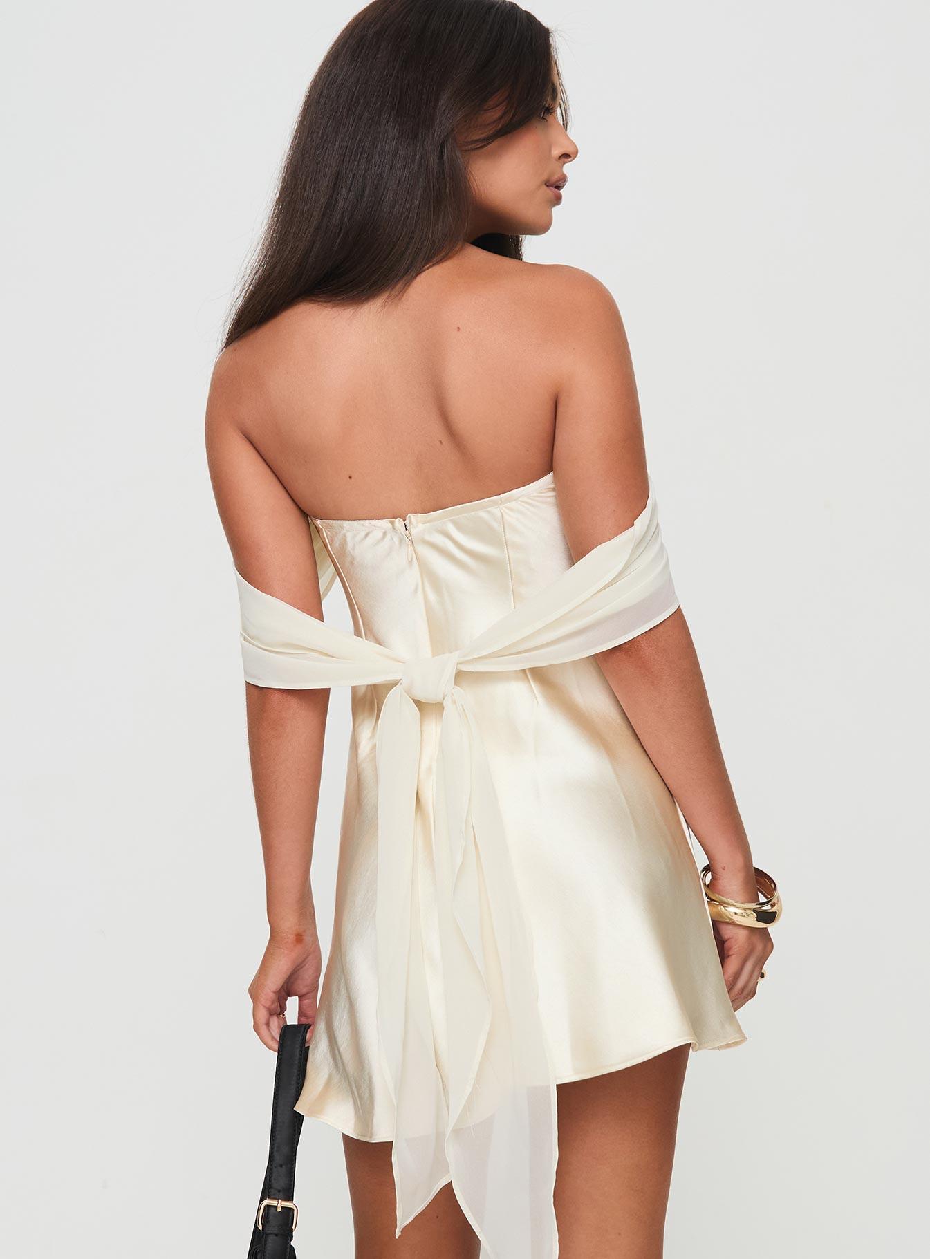 Adoration Mini Dress Cream Product Image