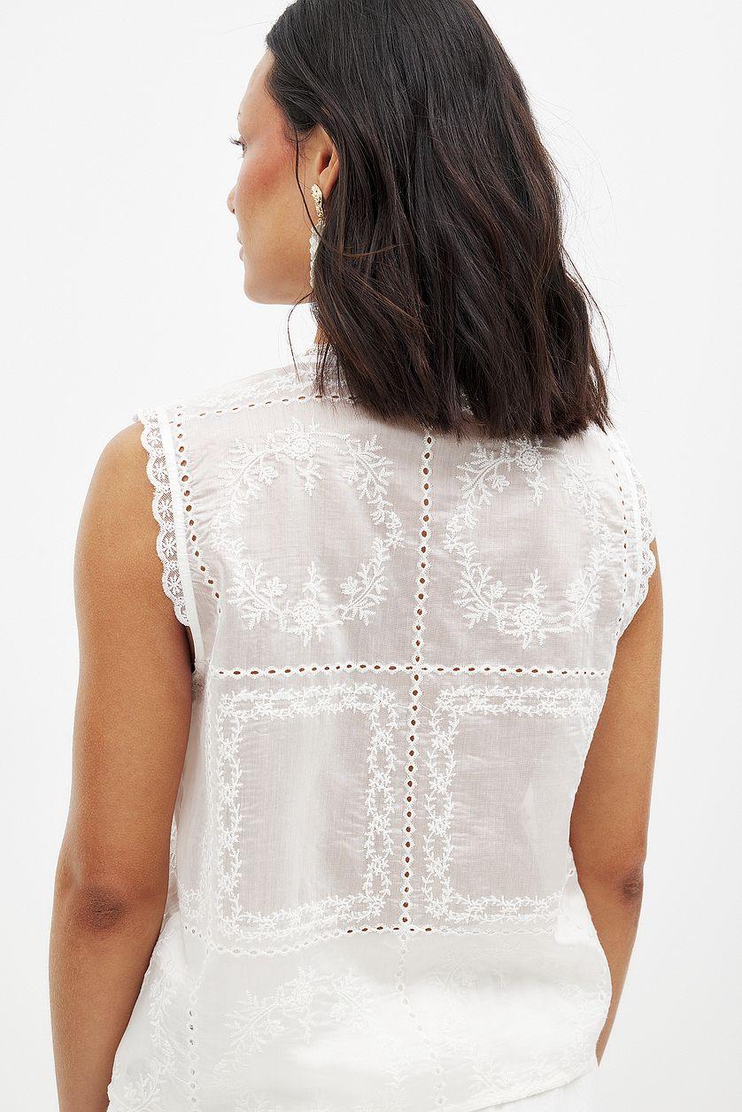 Embroidered Lace Vest Product Image
