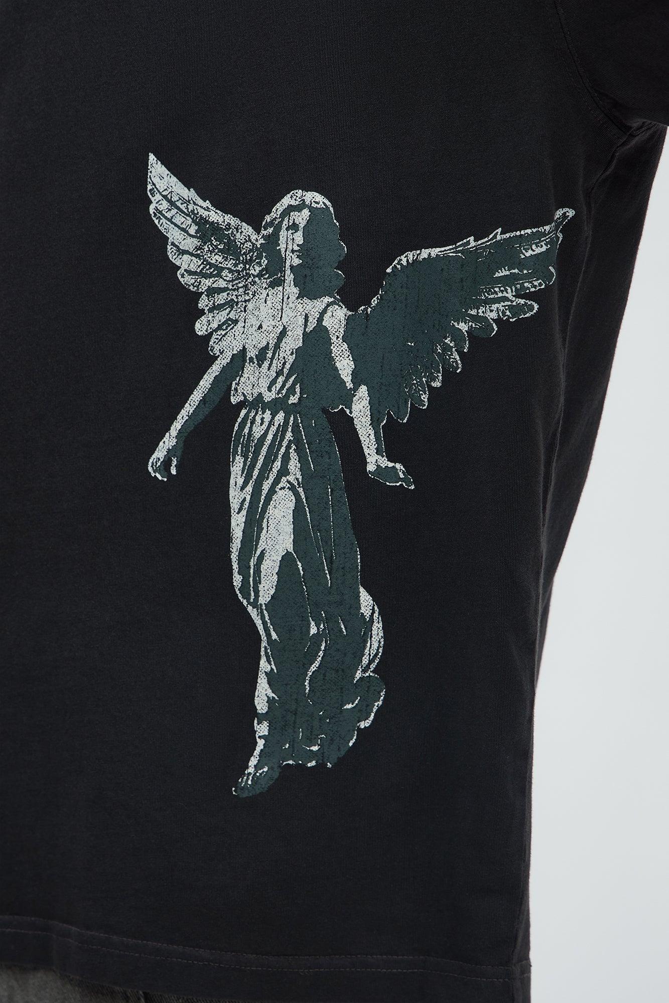 Spread Light Oversized Short Sleeve Tee - Black Wash Male Product Image